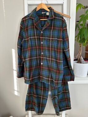 LL Bean Vintage Men’s Scotch Plaid Flannel Pajamas